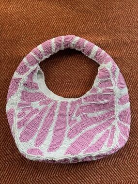 Kelly & Katie Pink & White Beaded Mini Handbag | Statement Y2K